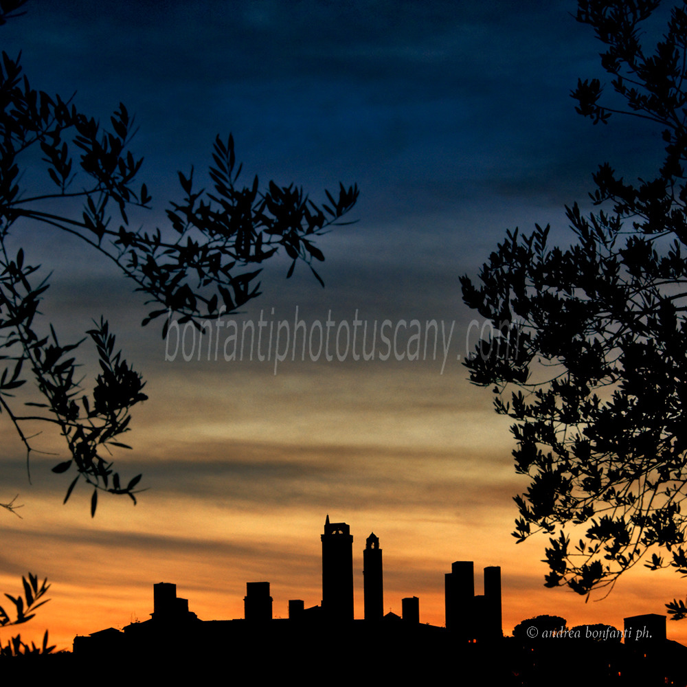 andrea bonfanti ph © San Gimignano towers at sunset andrea bonfanti ph © San Gimignano towers at sunset